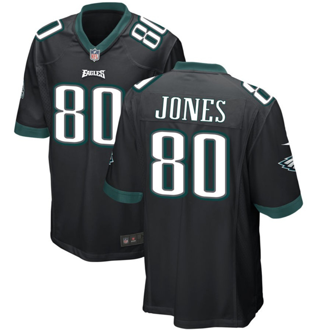Men's Philadelphia Eagles #80 Julio Jones Black 2023 Football Stitched Jersey